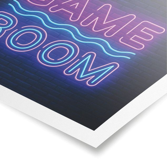 Wanddeko Praxis Neon Schrift Game Room