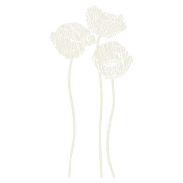 Wanddeko Blume No.UL87 Mohnblumengruppe