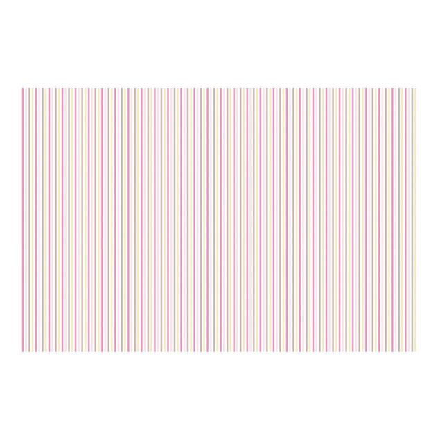 Wanddeko Muster No.YK48 Streifen Rosa-Gelb