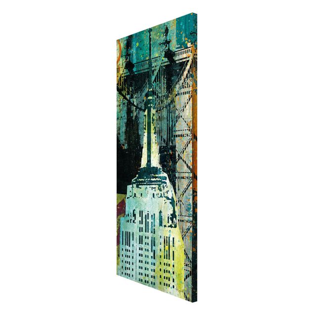 Wanddeko grün NY Graffiti Empire State Building