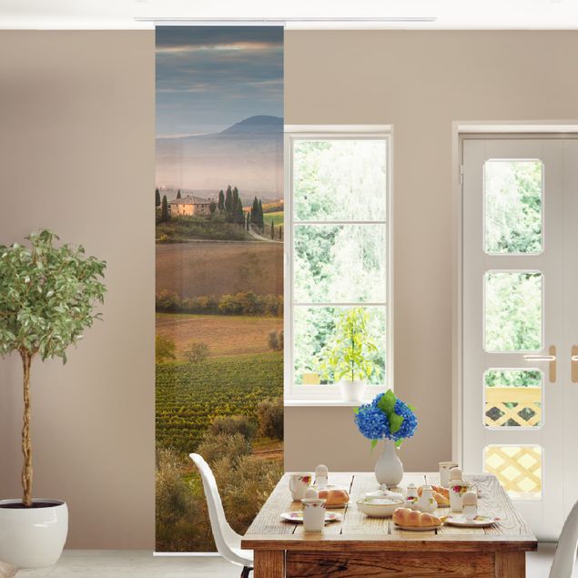 Wanddeko Wohnzimmer Olivenhain in der Toskana