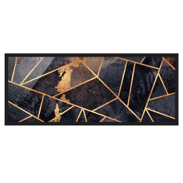 Wanddeko Esszimmer Onyx mit Gold