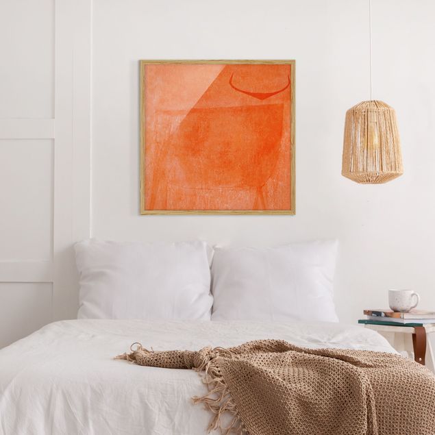 Wanddeko Schlafzimmer Oranger Stier