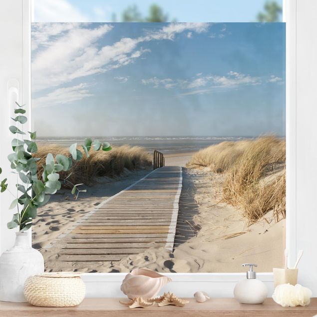 Wanddeko beige Ostsee Strand