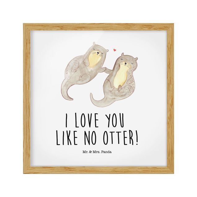 Wanddeko Schlafzimmer Mr. & Mrs. Panda - Otter - I Love You