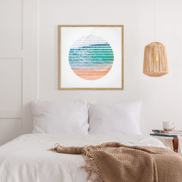 Wanddeko Schlafzimmer Ozean im Kreis