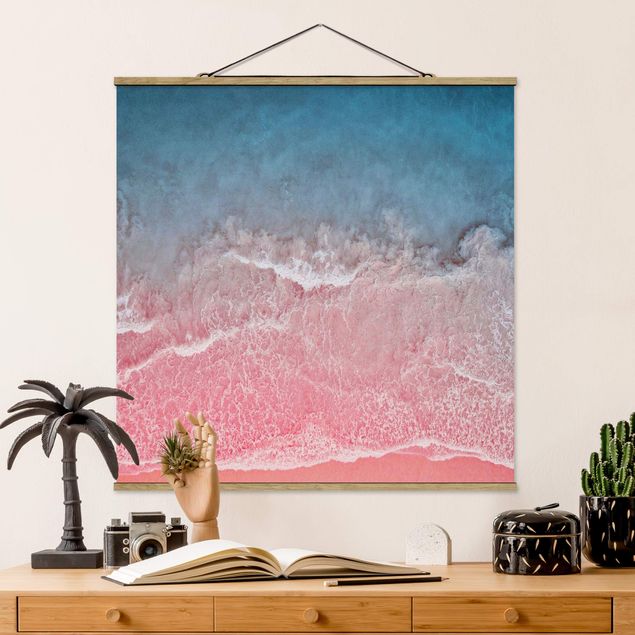 Wanddeko Wohnzimmer Ozean in Pink