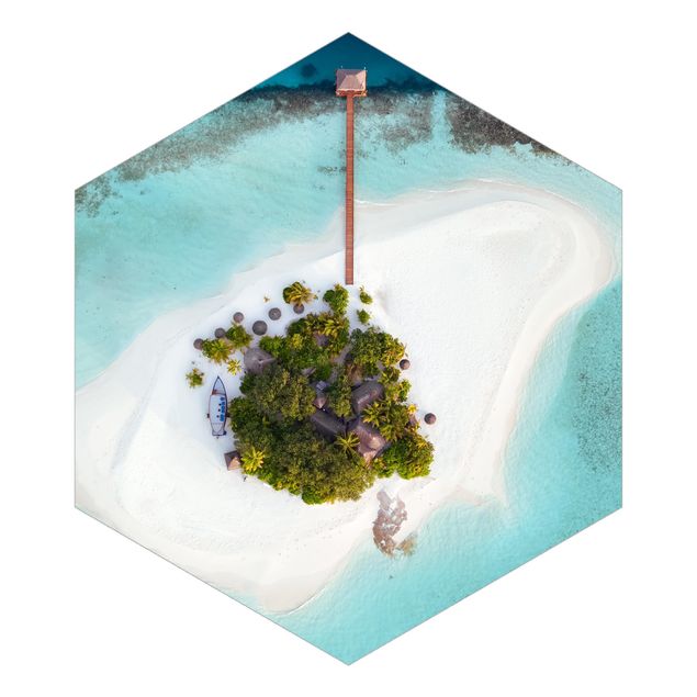 Wanddeko Treppenhaus Ozeanparadies Malediven