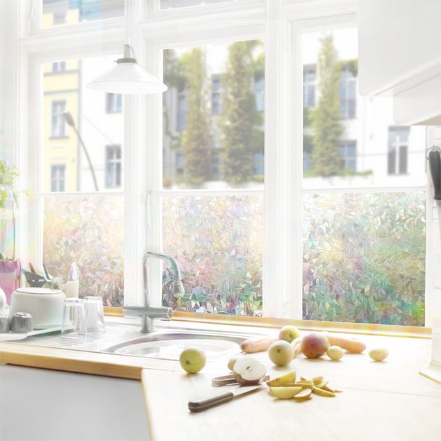 Klebefolien 3D Regenbogen-Effekt Fensterfolie statisch haftend