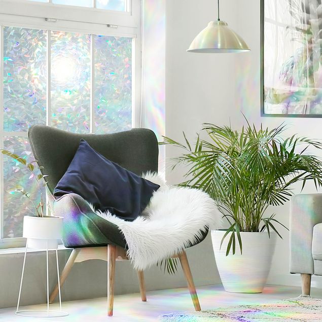 Wanddeko Babyzimmer 3D Regenbogen-Effekt Fensterfolie statisch haftend