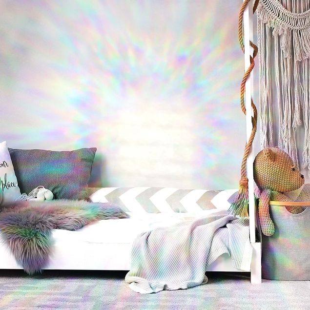 Wanddeko Mädchenzimmer 3D Regenbogen-Effekt Fensterfolie statisch haftend