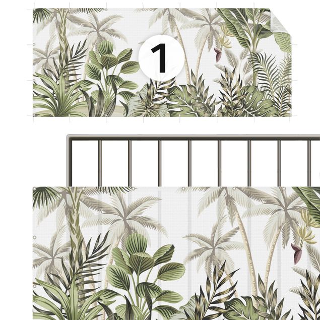 Sichtschutz für Balkone aus Kunststoff Palmen im Dschungel