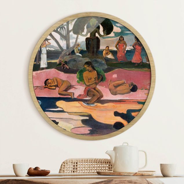 Strandbilder mit Rahmen Paul Gauguin - Gottestag