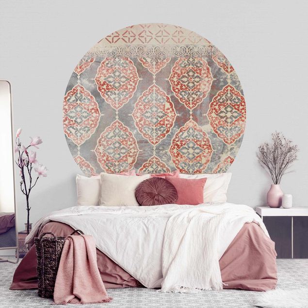 Wanddeko Wohnzimmer Persisches Vintage Muster in Indigo III