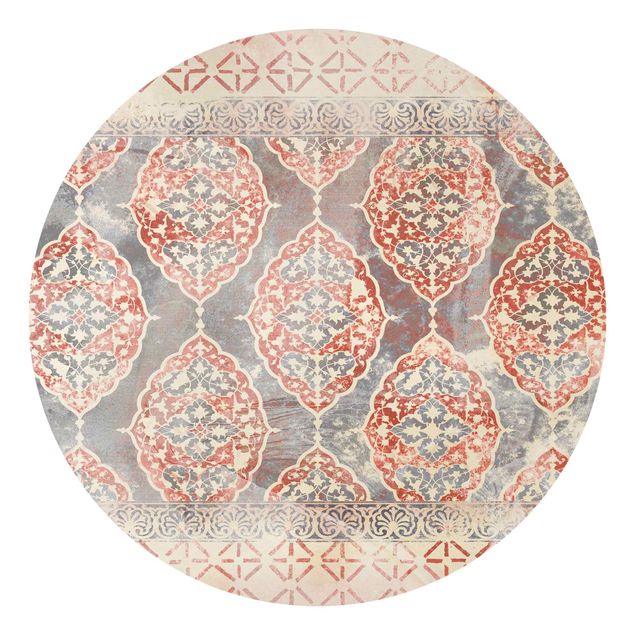Wanddeko Flur Persisches Vintage Muster in Indigo III