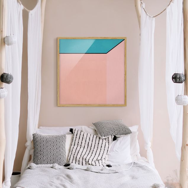 Wanddeko Schlafzimmer Pfirsichfarbende Tiefe