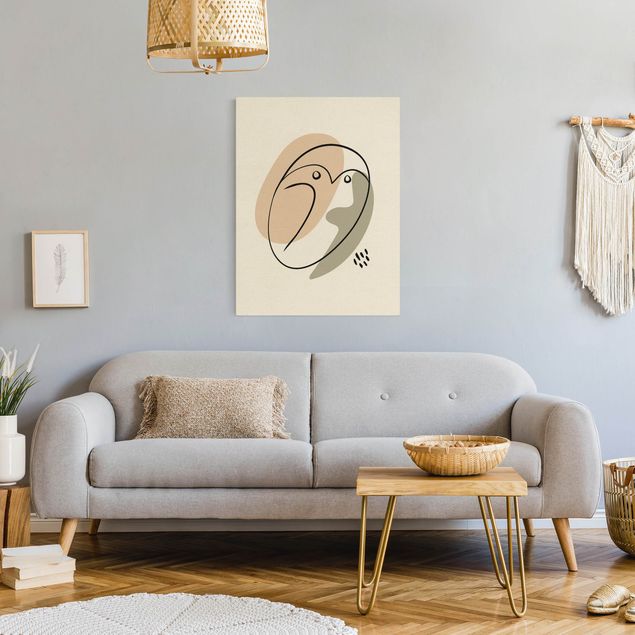 Wanddeko über Sofa Picasso Interpretation - Die Eule