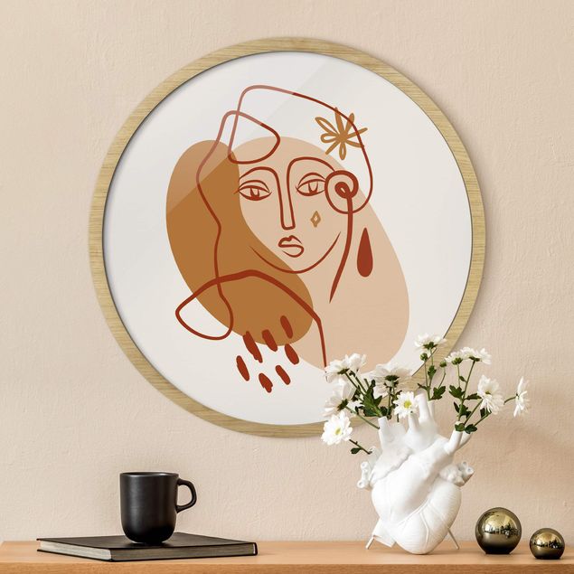 Wanddeko beige Picasso Interpretation - Die Muse