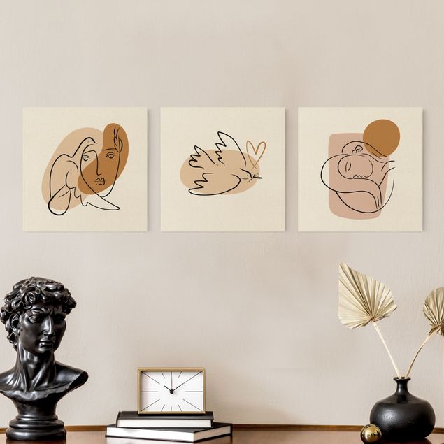 Leinwandbilder Vögel Picasso Interpretation - Tagträumen und Friedenstaube