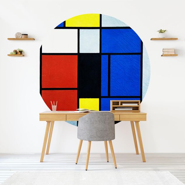 Wanddeko bunt Piet Mondrian - Tableau No. 1