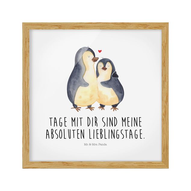 Wanddeko Büro Mr. & Mrs. Panda - Pinguin - Lieblingstage