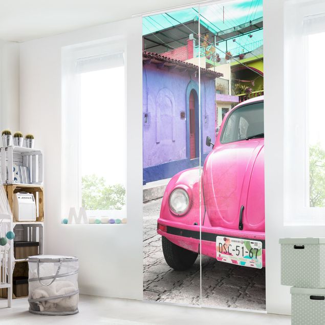 Wanddeko Wohnzimmer Pink VW Beetle