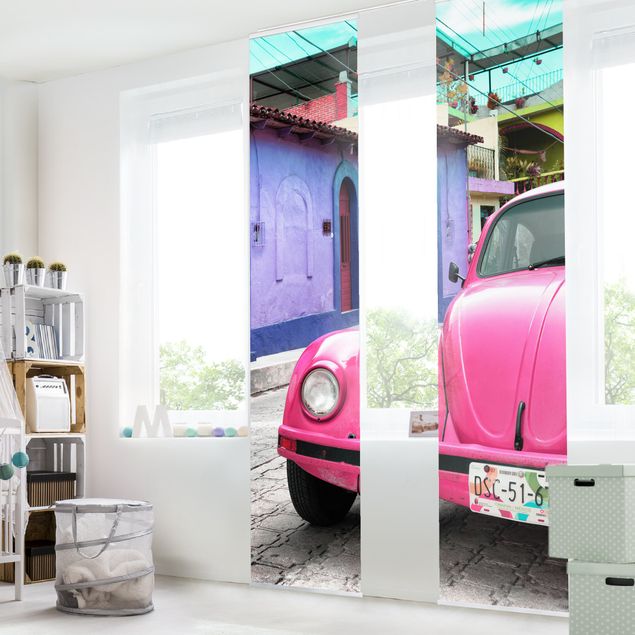 Wanddeko Schlafzimmer Pink VW Beetle