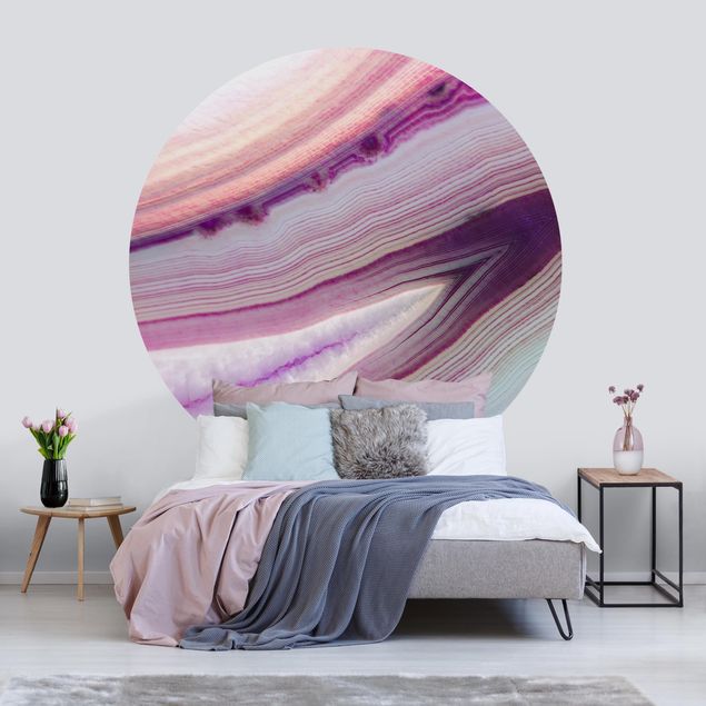 Wanddeko Wohnzimmer Pinker Kristall Planet