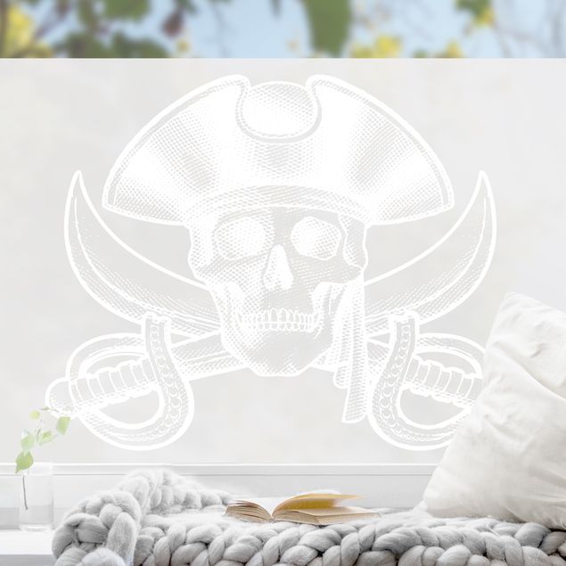 Wanddeko Büro Piraten Logo