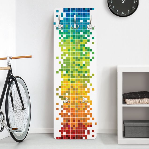 Deko Kinderzimmer Pixel-Regenbogen