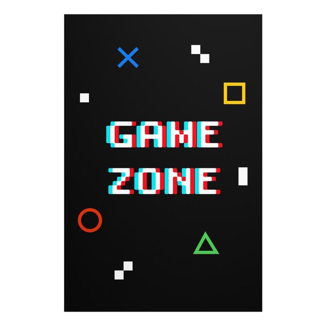 Wanddeko Praxis Pixel Spruch Game Zone