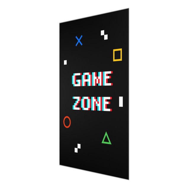 Wanddeko Typo Pixel Spruch Game Zone