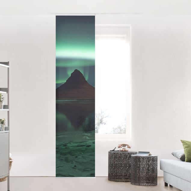 Wanddeko Wohnzimmer Polarlicht in Island