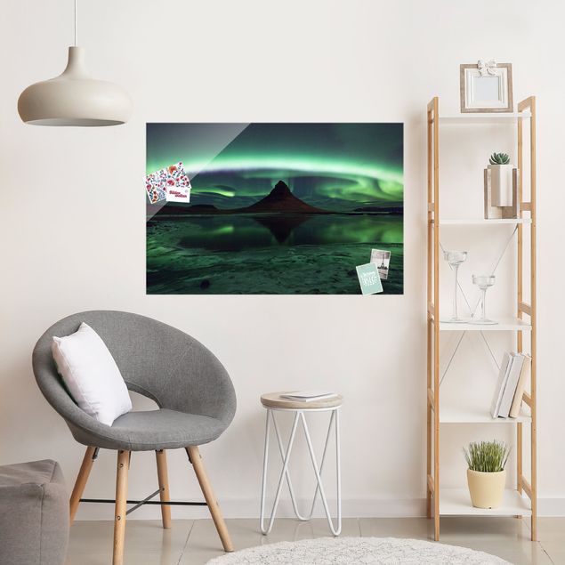 Wanddeko Schlafzimmer Polarlicht in Island