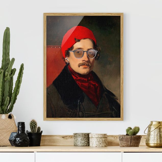 Wanddeko Wohnzimmer Portrait eines Hipsters
