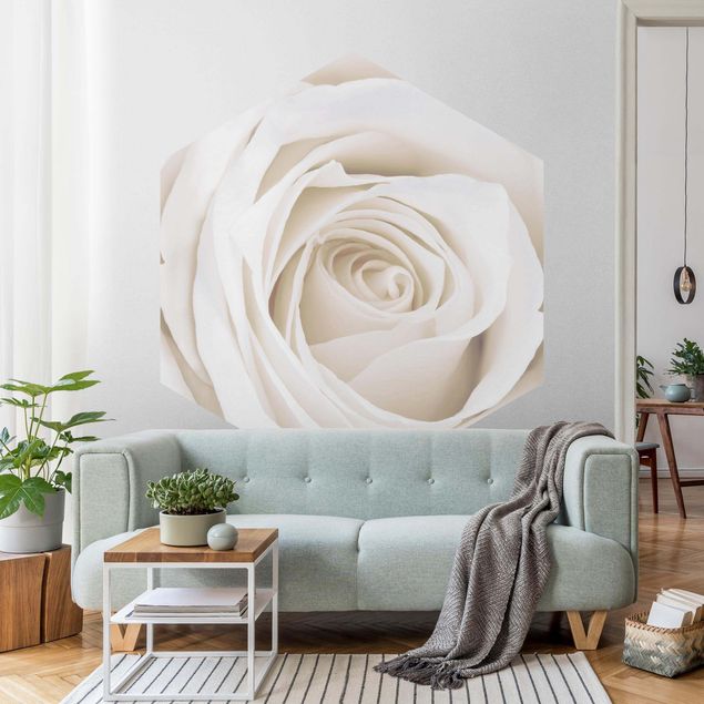 Wanddeko Schlafzimmer Pretty White Rose
