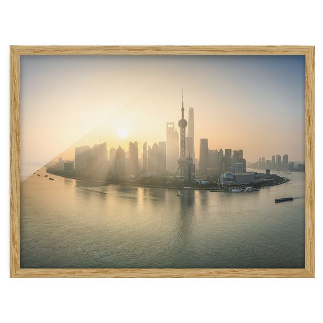 Wanddeko Flur Pudong bei Sonnenaufgang