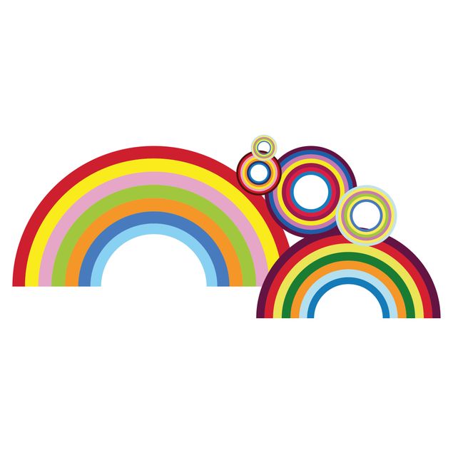 Wanddeko Büro Rainbow
