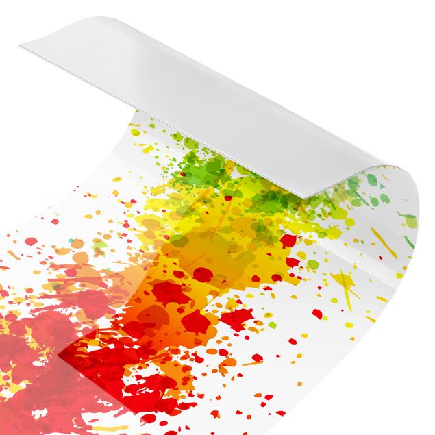 Küchenrückwand Folie Rainbow Splatter II