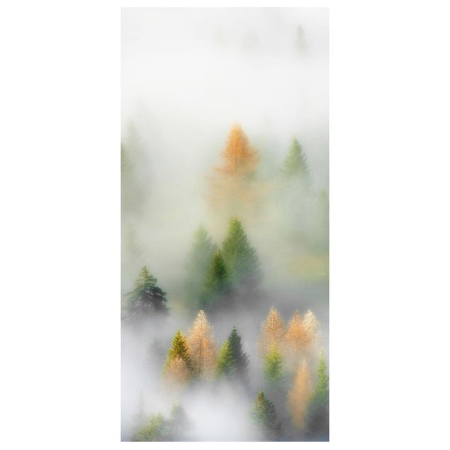 Wanddeko Esszimmer Nebelwald im Herbst
