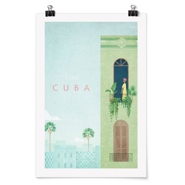 Wanddeko grün Reiseposter - Cuba