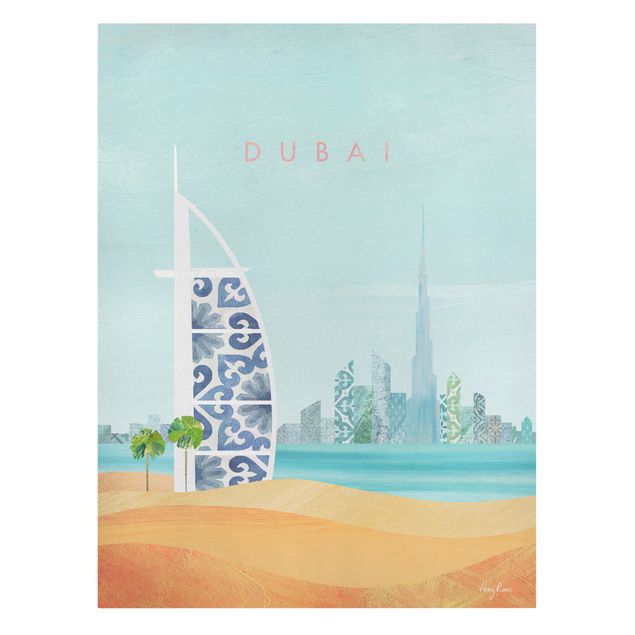 Wanddeko Schlafzimmer Reiseposter - Dubai