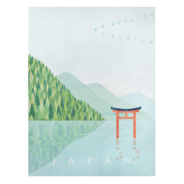 Wanddeko Schlafzimmer Reiseposter - Japan Torii
