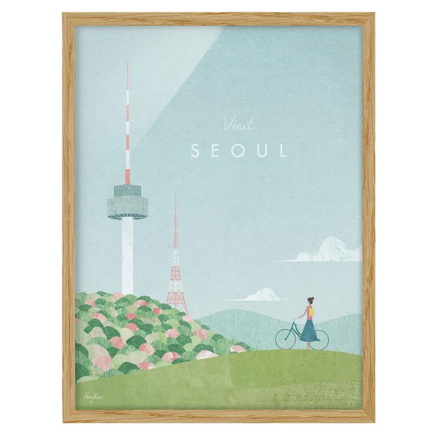Wanddeko Schlafzimmer Reiseposter - Seoul