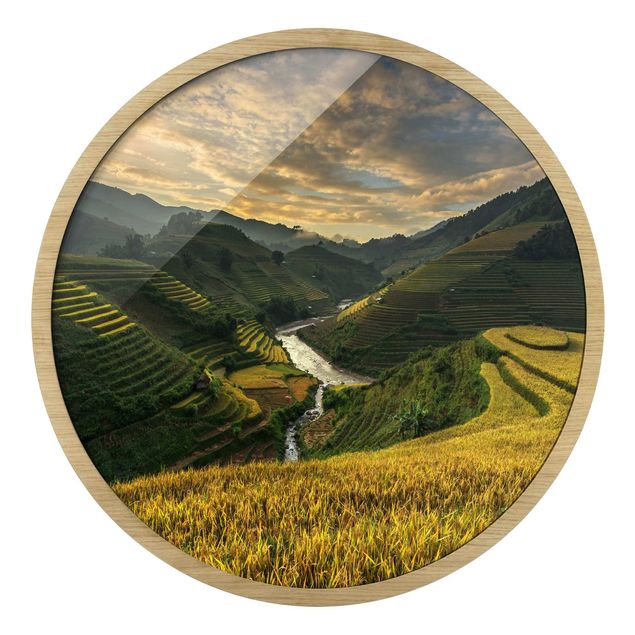 Wohndeko Fotografie Reisplantagen in Vietnam