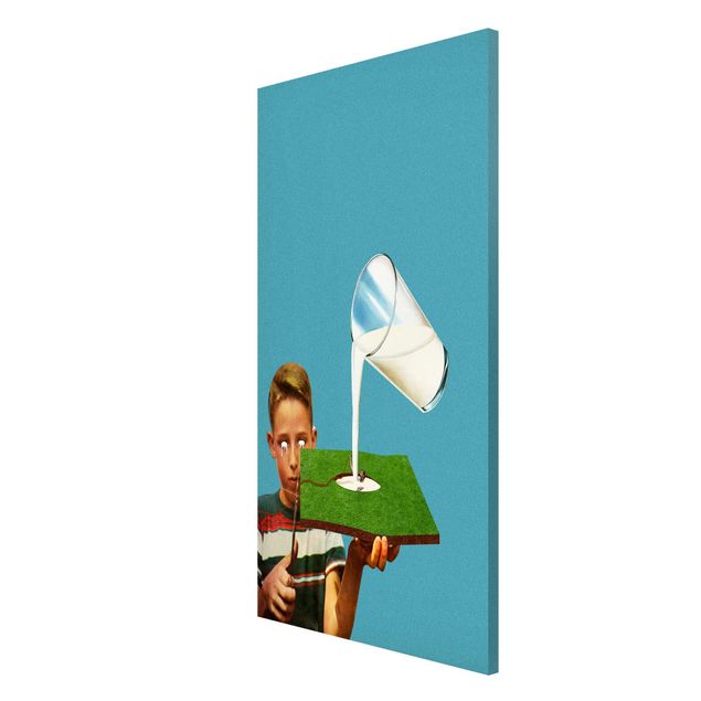 Wanddeko Esszimmer Retro Collage - Die Milch