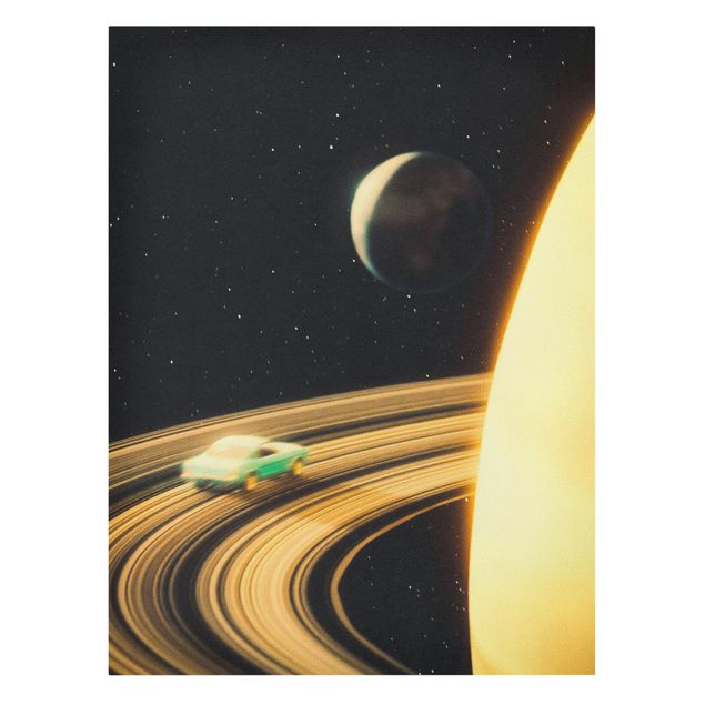 Wanddeko Jugendzimmer Retro Collage - Saturn Highway