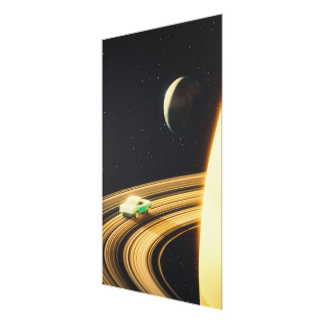 Wanddeko schwarz Retro Collage - Saturn Highway