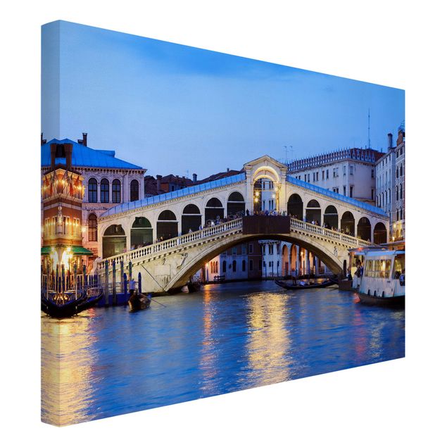 Wanddeko Wohnzimmer Rialtobrücke in Venedig