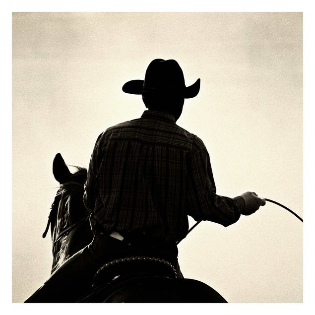 moderne Fototapete Riding Cowboy
